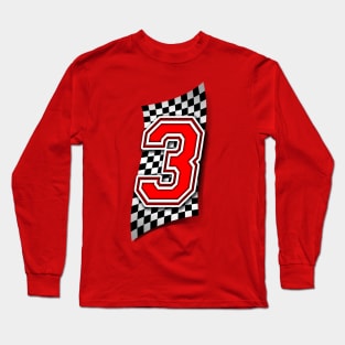 Racer Number 3 Long Sleeve T-Shirt